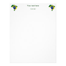 Brazil map custom letterhead