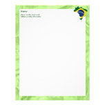 Brazil map personalized letterhead
