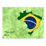 Brazil map postcards