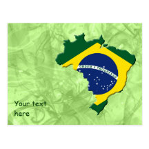 Brazil map postcards
