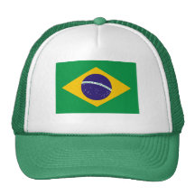 Brazil National Flag Mesh Hats