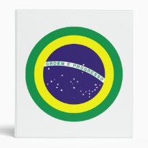 Brazil Round Flag Binder