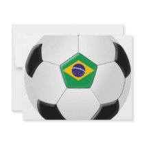 Brazil Soccer Ball Custom Invitations