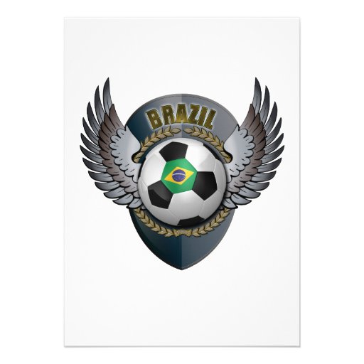 Brazil Soccer Crest Invite