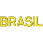 Brazil Soccer Embroidered Zip top Embroidered Jacket