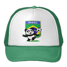 Brazil Soccer Panda Mesh Hat