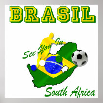 Brazil South Africa Qualifies Brasil T Print
