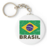 Brazil Vintage Flag keychains