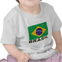 Brazil Vintage Flag T Shirts