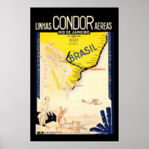 "Brazil" Vintage Travel Posters