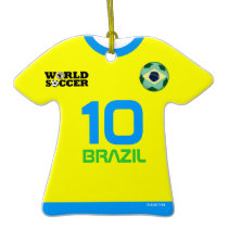 Brazil World Cup Soccer Jersey Ornament
