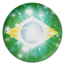 Brazilian flag background plates