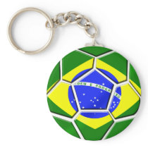 Brazilian flag Samba futebol soccer ball gifts Keychains