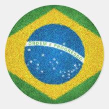 Brazilian_Flag_Se_Painting.jpg Round Sticker