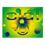 Brazilian Gifts : Hello / Ola + Smiley Face Post Cards