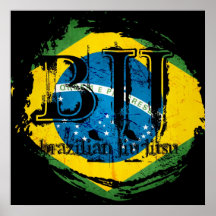 Brazilian Jiu Jitsu - Vortex Flag Poster