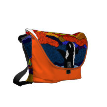 Breach to the sunset Killer whale messenger bag
