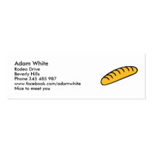 Bread baguette business card