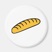 Bread baguette refrigerator magnet