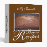Bread Cookbook 3 Ring Binders
