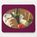 Bread Tomato Cheese & Wine Mouse Pads