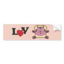 Breading Cat Green Bumper Sticker