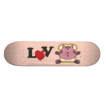 Breading Cat Pink Skateboard