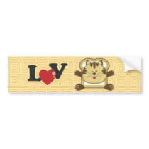 Breading Cat Yellow Bumper Sticker