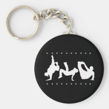 Break dance Black Keychain