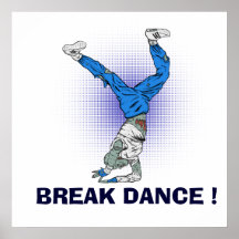 break dance Zombies Print