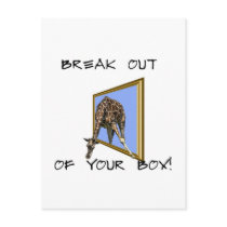 Break out of your box postcards