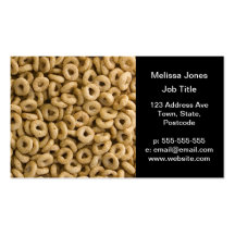 Breakfast Cereal rings Business Card