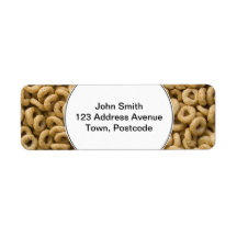 Breakfast Cereal rings Return Address Label