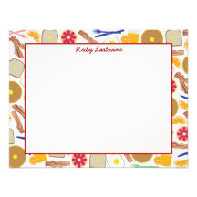 Breakfast Foods Flat Notecards
