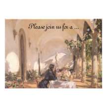 Breakfast in the Loggia by Sargent, Bridal Shower Announcements