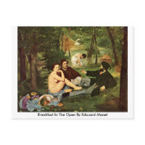 Breakfast In The Open By Edouard Manet Postcard