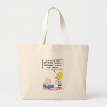 breakfast lunch dinner fat overweight doctor tote bag