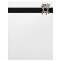 breakfast on a snack tray table custom letterhead