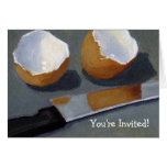 BREAKFAST PARTY: Egg shells artwork, realism Cards