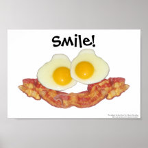 Breakfast Smilie Face by Clara Chandler Posters