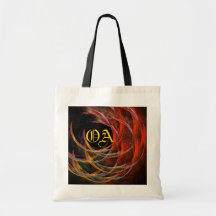 Breaking the Circle Abstract Art Monogram Bag
