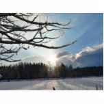 Breaking The Clouds On Winter Day Photo Sculpture