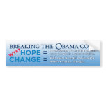 Breaking The Obama Code Bumper Sticker bumper stickers