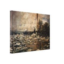 Breakup Of Ice Lavacourt by Claude Monet Gallery Wrapped Canvas