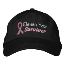 Breast Cancer 11 Year Survivor Embroidered Hat