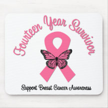 Breast Cancer 14 Year Survivor Mouse Mats