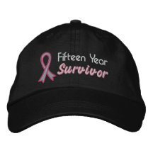 Breast Cancer 15 Year Survivor Embroidered Hat