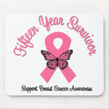 Breast Cancer 15 Year Survivor Mouse Pad