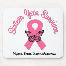 Breast Cancer 16 Year Survivor Mouse Pads