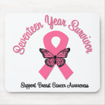 Breast Cancer 17 Year Survivor Mouse Pads